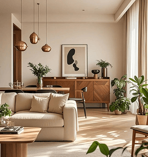 Luxury apartment living room