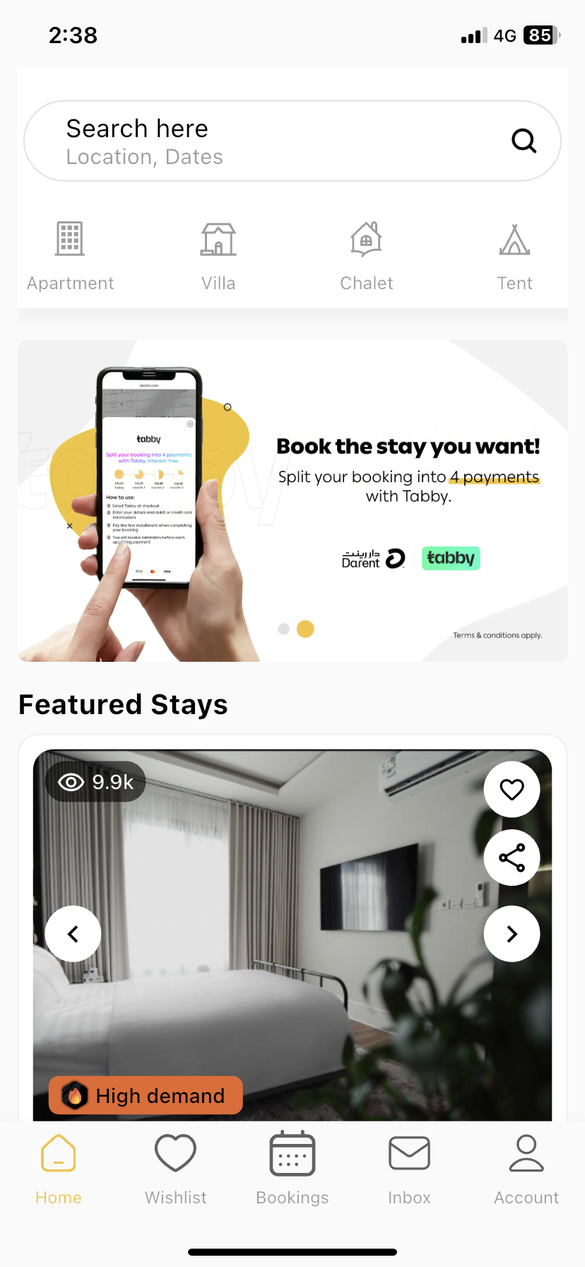 App screenshot on phone
